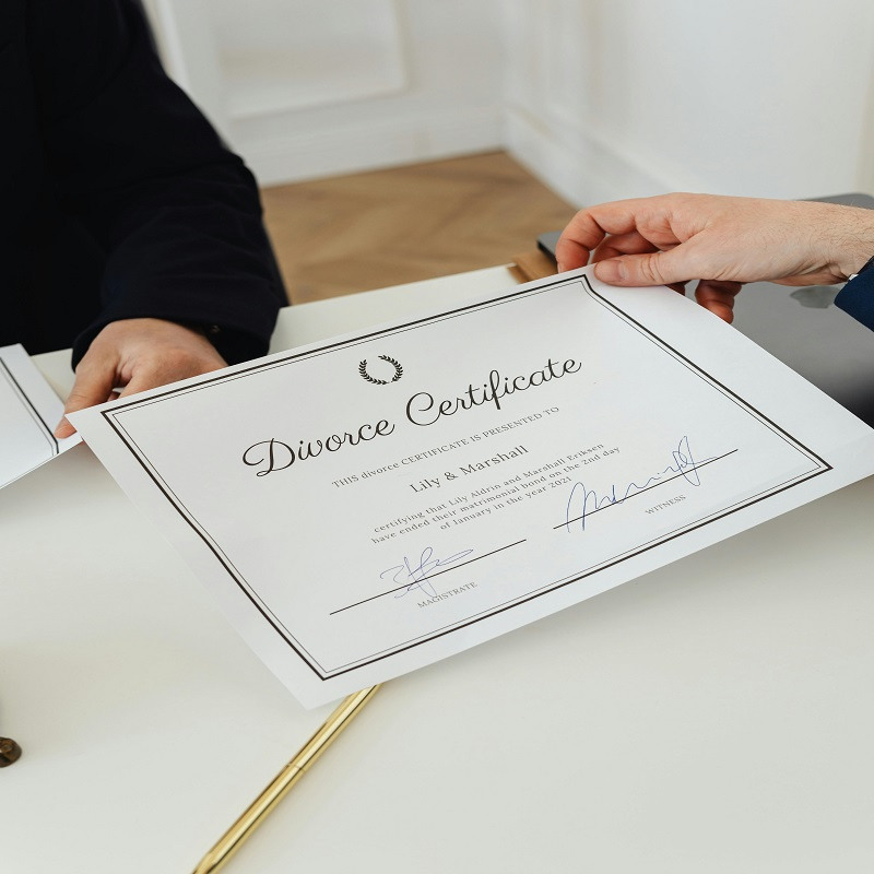 Divorce Certificate